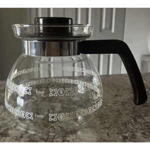 Vintage Melitta 2-4 Cup‎ Glass Replacement Coffee Tea Pot Carafe w/ Lid